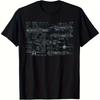 F16 Jet Aircraft Fighter Jet Blueprint Design T-Shirt 100% Gift for Men Women Dad Mom Friends B