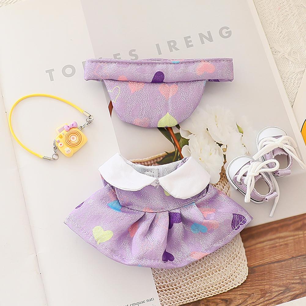 For 17cm Labubu Doll Clothes Fashion Dress Doll Clothes Color Match Hoodies Dolls Accessories Cute Decoration Little Clothes