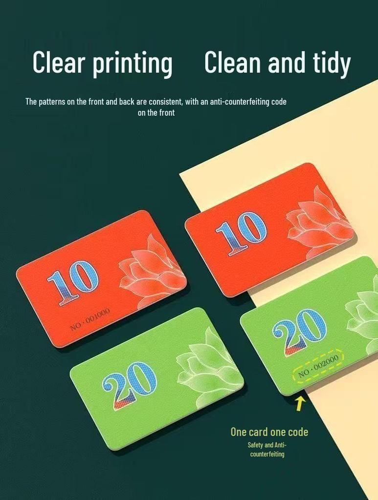 Waterproof Double-Sided Mahjong Room Tokens – Wear-Resistant Thickened Chips/Vouchers