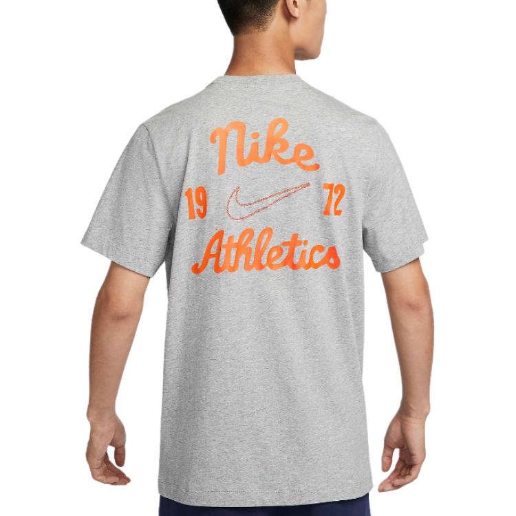 Nike Vintage Letter Casual Short Sleeve T-Shirt Men Tops Dark-Gray FV3773-063