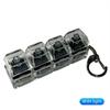 Led Keyboard Key Chain Toy 4 Keys Mechanical Keyboard Axis Tester Button Keycap Finger Keyboard Cap Toy Decompression Press Tool