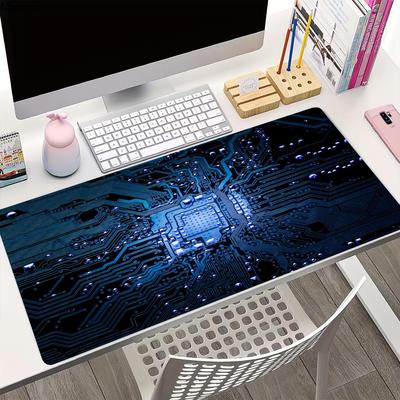Alfombrilla de Ratón para Gaming con Patrón de Circuito de Placa Base de Goma Antideslizante XXL Grande para Escritorio Teclado Portátil Oficina Accesorios de Ordenador