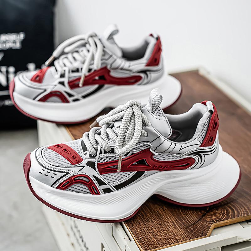 39-46large-size Shoes for Men High Quality Casual Running Sports Men Shoes Height-increasing Thick-soled Men's Platform Sneakers