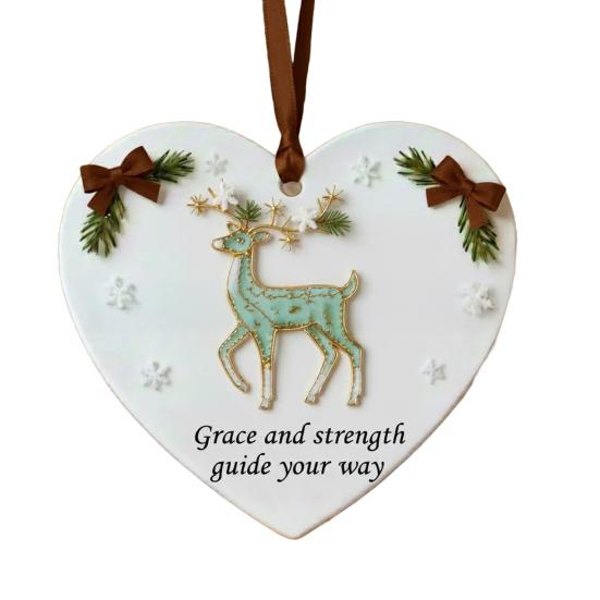 

Рождественское украшение в форме сердца Искреннее Перо/Стрекоза/Олень/Цветок Рождественское украшение Вдохновляющий акриловый сувенир для елки Праздничный декор I