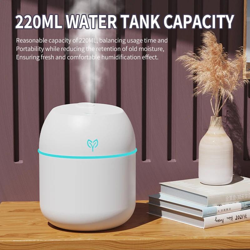 2026 selling 220ML thick fog usb air humidifier small desktop humidifier home smart car aromatherapy machine