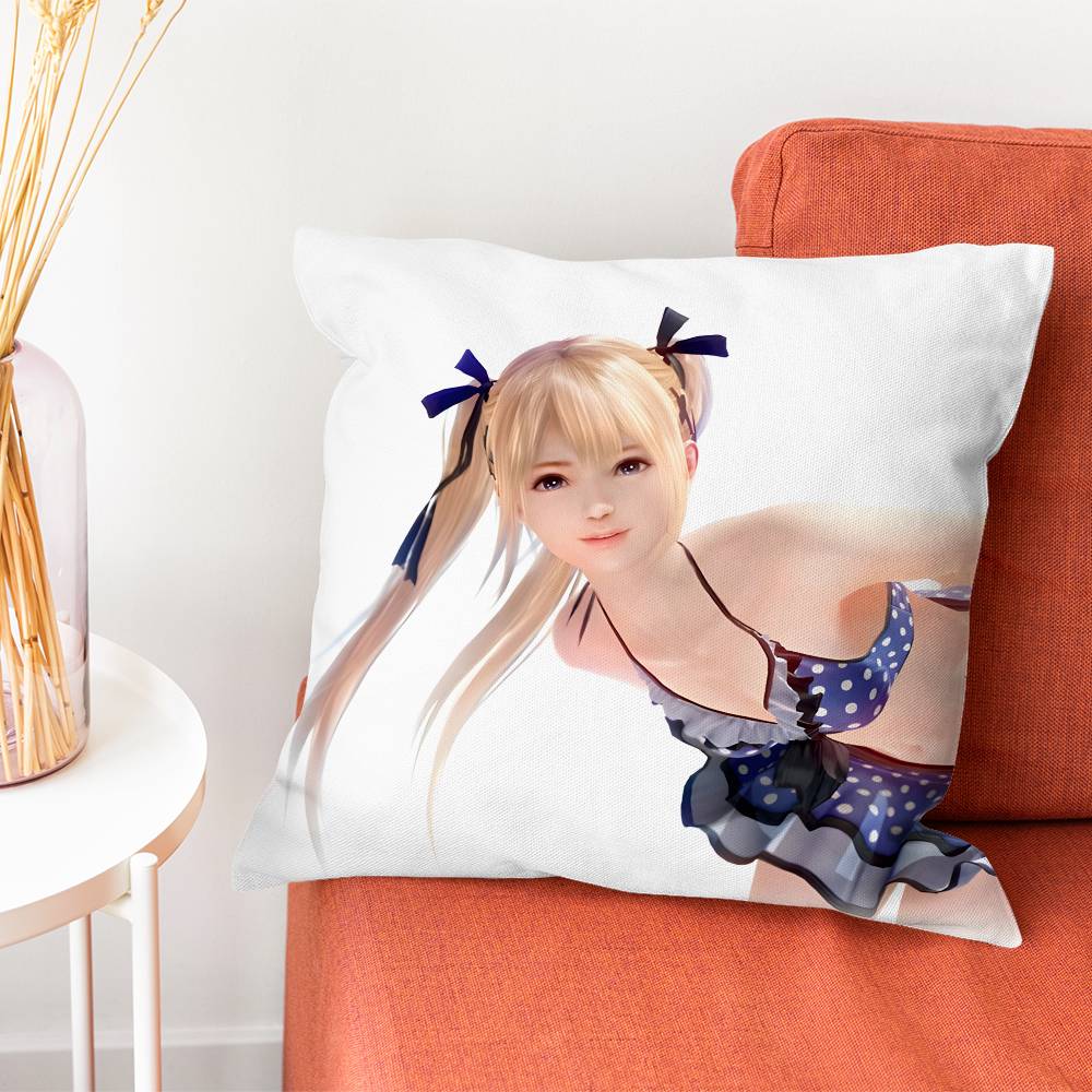 M-Marie Rose D-Dead Or Alive Game Pillow Case Plush Fabric Soft Double-Sided Printed Sofa Warm Winter Home Gift Cushion Cover