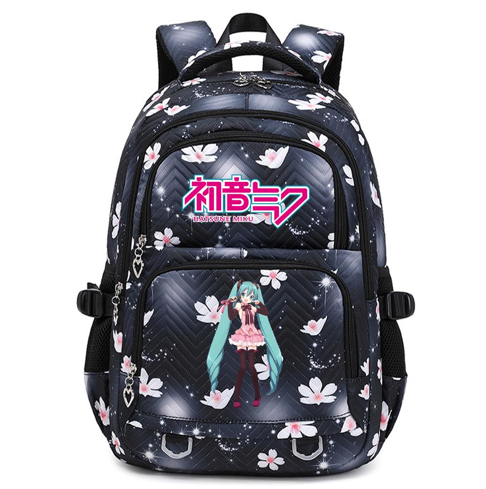 Anime Hatsune Miku Printed School Backpack Student Teenager Bookbag for Boy Girl Women Large Capacity Waterproof Backpack Travel Mochila Escolar