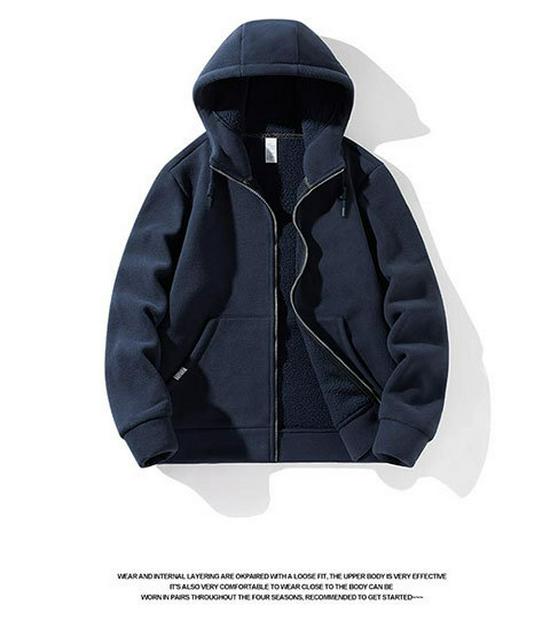 Youth Unisex Fleece Hooded Cardigan Pullover for Sport & Casual Wear - Spring/Autumn