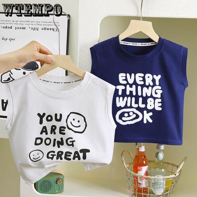 Children's Vest Summer Baby Summer Style Sleeveless Base for Girls and Boys' Top