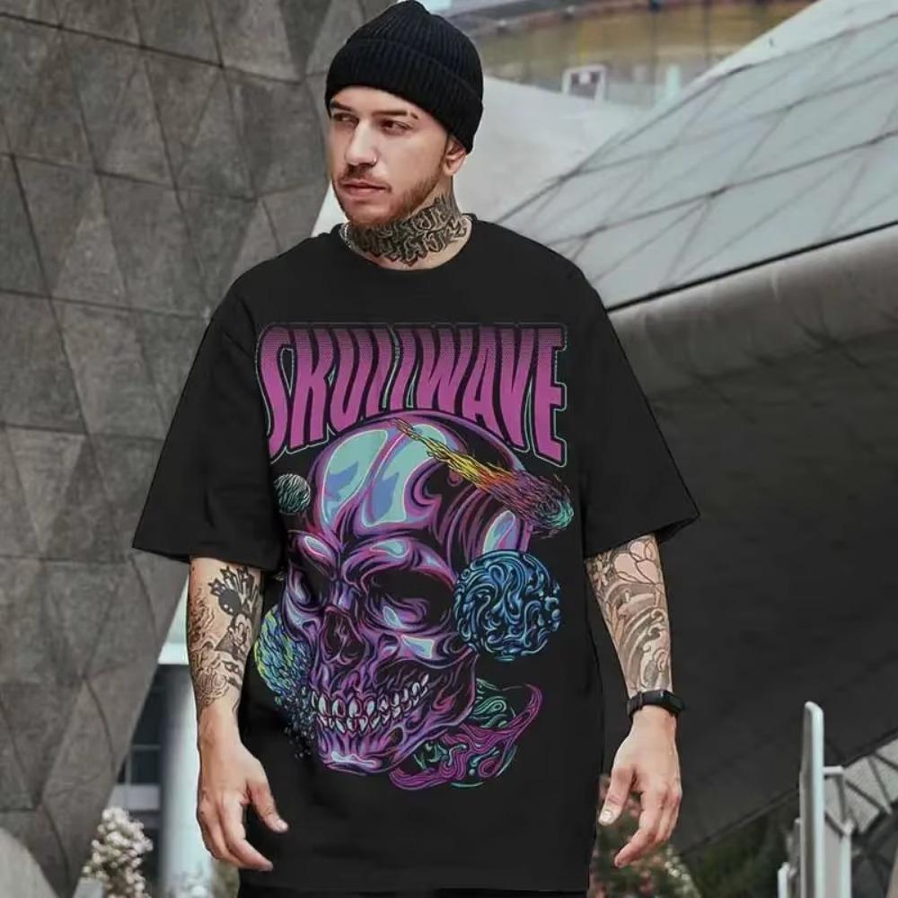 New Men's T-Shirt 3d Horror Pattern Printed T-Shirt For Men Street Hip-Hop Oversized Loose Tops Quick Drying Short Sleeved Tees