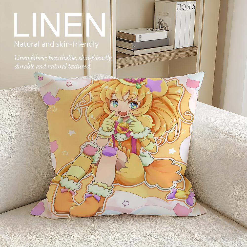 Anime Maho Girls Precure Cushion Cover Pillowcase Set Pcs X X Breathable Washable Sofa Cushion Cover