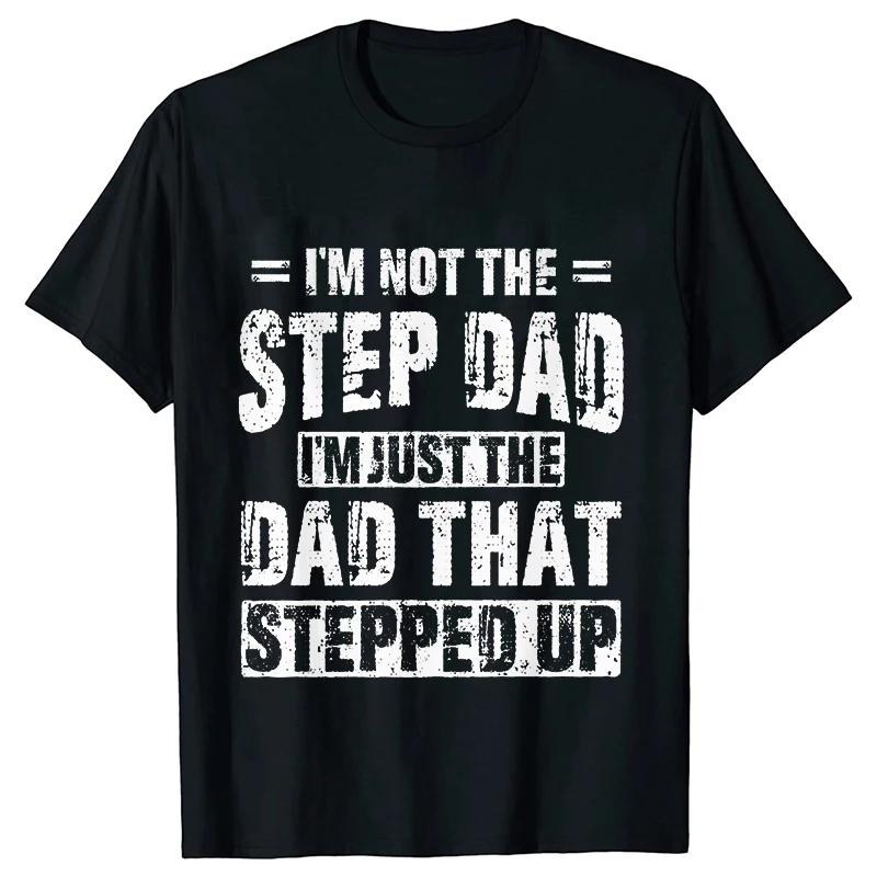 Bonus Dad Men's T-shirts Clothes Step Dad Tee Shirt Homme Birthday Tee Tshirts Short Sleeve O-neck Clothing for Men Tops