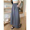Women's Slimming High Waist A-line Pleated Midi Flare Skirt - Summer Korean Style