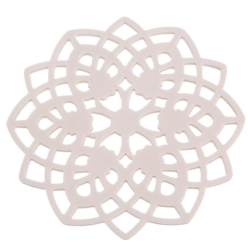 

Теплоизоляционная подкладка в виде ромба с креативным цветком, утолщенная подкладка для сковороды, подкладка для тарелок с защитой от ожогов, подкладка для кухонной еды, подставка под чайную чашку, кухонные принадлежности 5 pcs бежевый