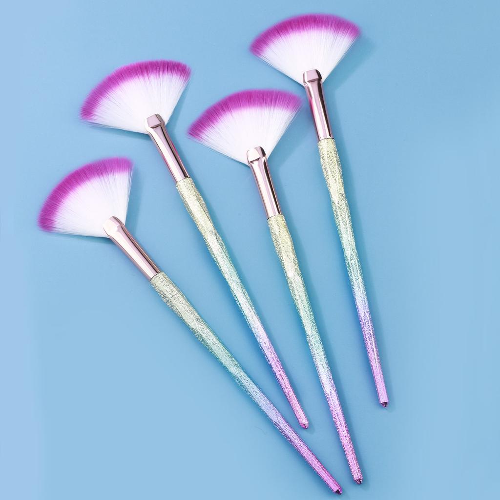 1pcs-9pcs Powder Brushes Fan-shaped Makeup Brushes Highlighting Ultra-soft Skin-friendly Portable Beauty Tools