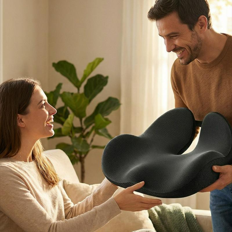1PC Shape Memory Foam Orthopedic Cushion, Ergonomic Coccyx Cushion, Adjustable Seat Cushion Width, for The Office,car