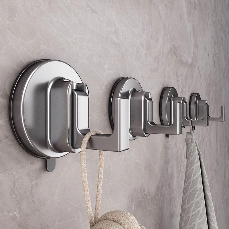 Reusable Suction Cup Hook Waterproof Wall Mount Hooks Punch-free Kitchen Bathroom Towel Robe Coat Clothes Hanger Hook Accessorie