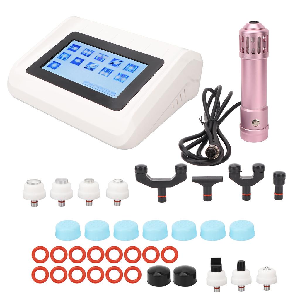 Electric Shockwave Therapy Machine 4 Massage Heads 16 Frequency ED Shockwave Treatment Device Rose