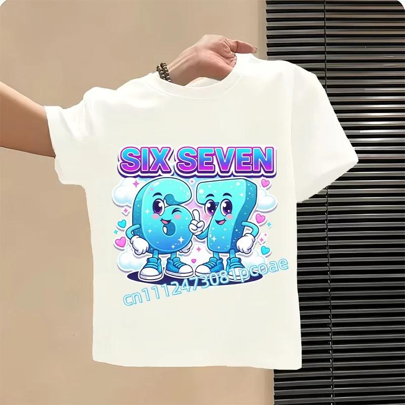67 Meme T-Shirt for Kids Funny Digital 3D Print Summer Short Sleeve Tee Loose Comfortable Tops Streetwear Fashion Kids Clothes