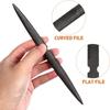 Steel Jewelry Tool 20.6cm Double Ended Flat and Half Round Wax File Wax Carving Tools  For Filing