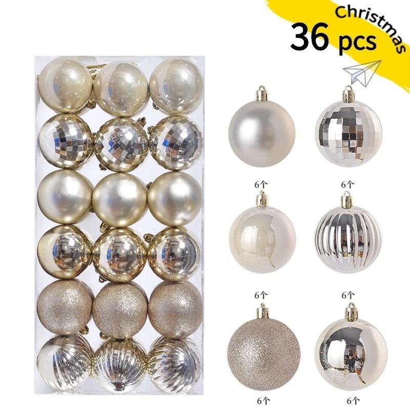24/36Pcs 3/4cm Christmas Balls Decoration Christmas Tree Ornaments Xmas Hanging Pendants Home Party Navidad Decor New Year Gifts