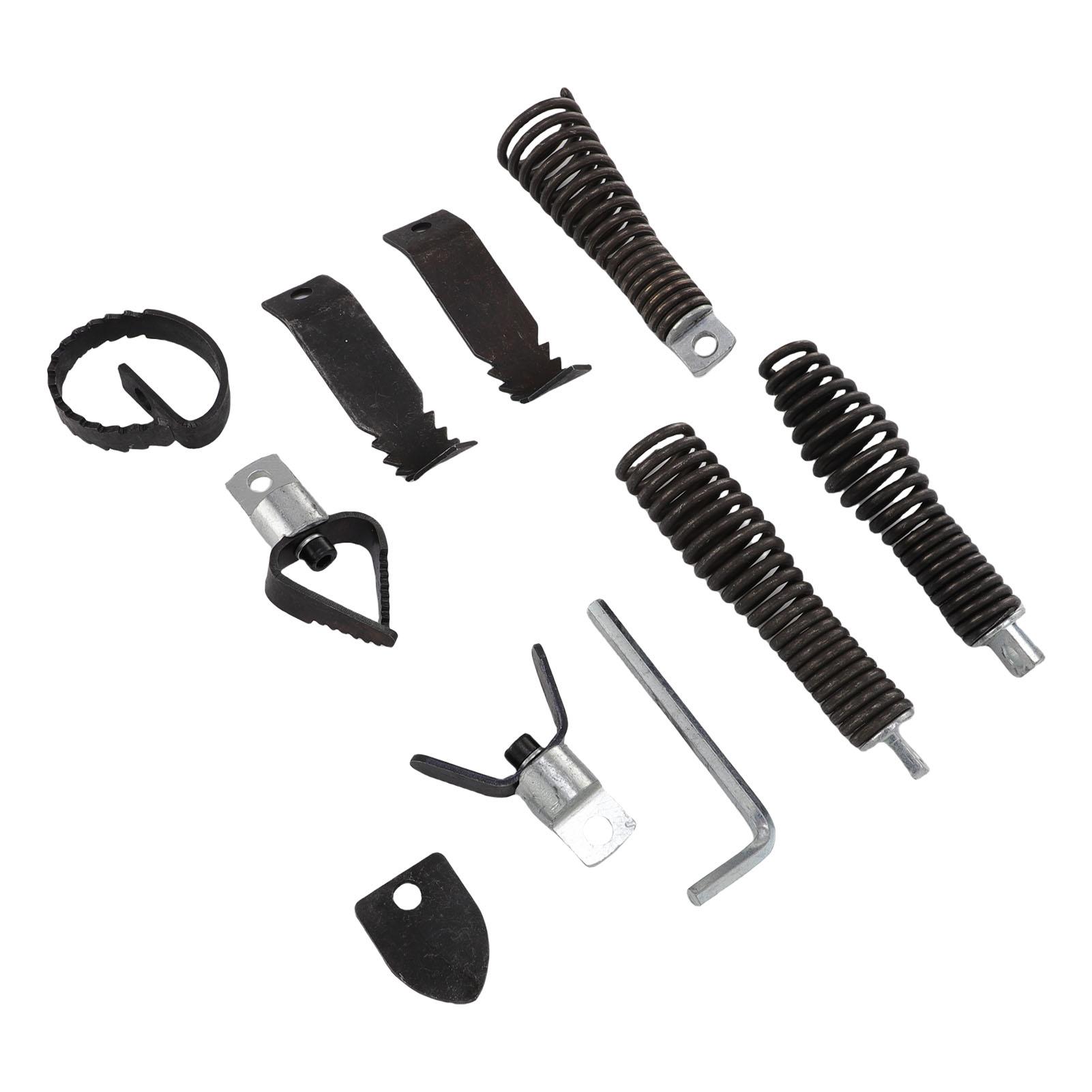 

8Pcs Drain Snake Drill Attachment Auger Bits for 5 16in 3 4in Cable Cleaning Machine Replacement Parts with 1PC Hex