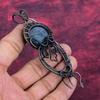 Ruby In Blue Kyanite Gemstone Pendant Copper Wire Wrapped Handmade Pendant