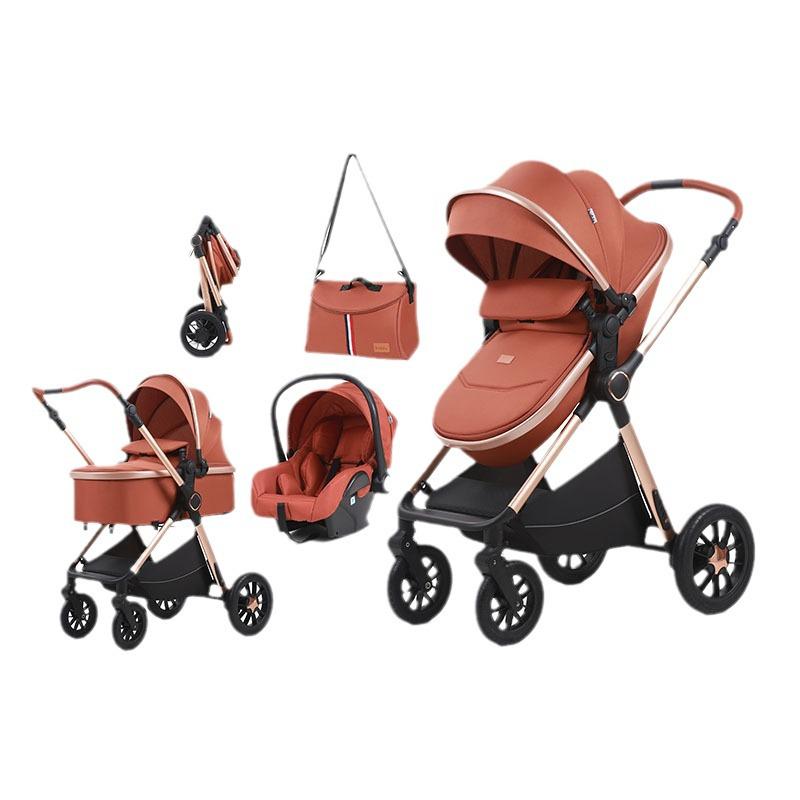 Kidilo Multifunctional High View Baby Stroller with Reclining Bassinet