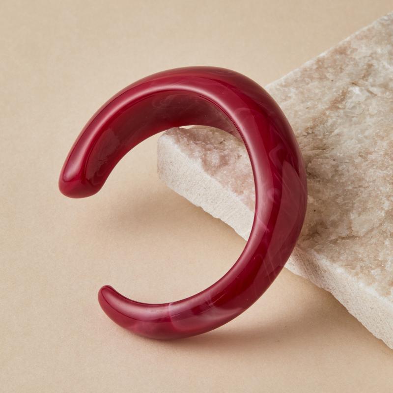 Fashion Unique Irregular Acrylic Cuff Bracelets For Women Simple Texture Multicolor Geometric Open Bangle Female Jewelry