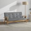 Sofa, 3-Seater, 154.5 cm, Tufted Backrest, Padded Seat, Armrests, Grey