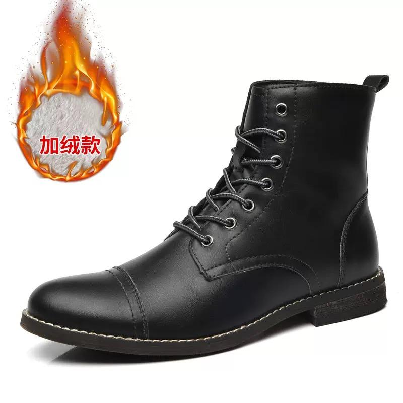 Hochwertige Herren-Stiefel aus Rindsleder, Schnürstiefeletten, klassische Business-Lederstiefel für Herren, Oxford-Stiefel, Botas