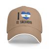 I Love El Salvador El Salvador Flag Baseball Cap Streetwear Hip Hop Hats Spring Women Unisex Outdoor Gym Snapback Cap
