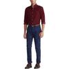 Polo Ralph Lauren Solid Color Logo Embroidered Polo Collar Single-Breasted Long Sleeve Shirt Men shirts 710815620-004