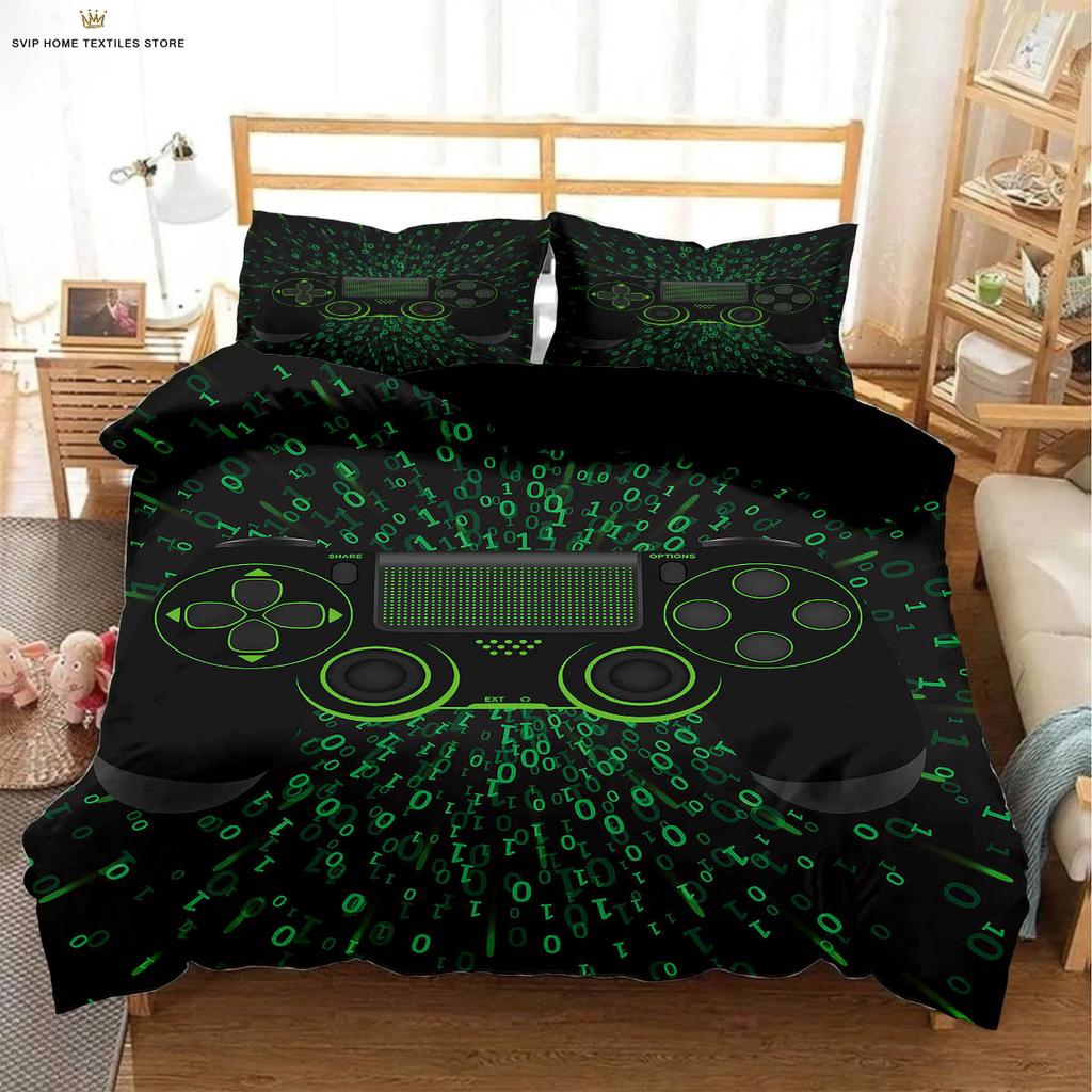 Starry Sky Game Controller 3d Stereo Printing Quilt Cover Bedding Set 100% Polyester Duvet Cover Pillowcase Three-Piece Set