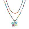 IF ME Beads Multilayer Necklace Butterfly Flower Choker Women Jewelry Accessories