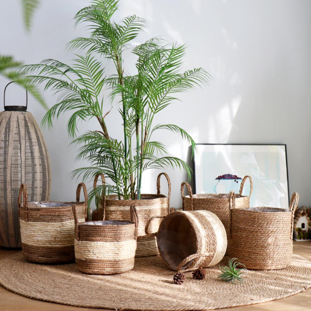 Artificial Tree Base Decorative Woven Basket