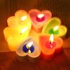 9Pcs/Set Creative Plastic Heart Shaped Candle Romantic Birthday Candle Love Lover Candle Dinner Proposal Scene Candle Wholesale