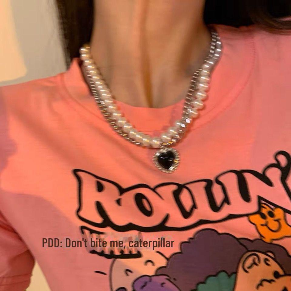 Pánský Hip-Hop M náhrdelník s přívěskem: Trendy kubánský řetěz z titanové oceli, stylový a minimalistický design.