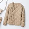 Womens Lightweight Down Vest Inner Layer Short Puffer Jacket No Collar Cloud Style Warm Thin Coat