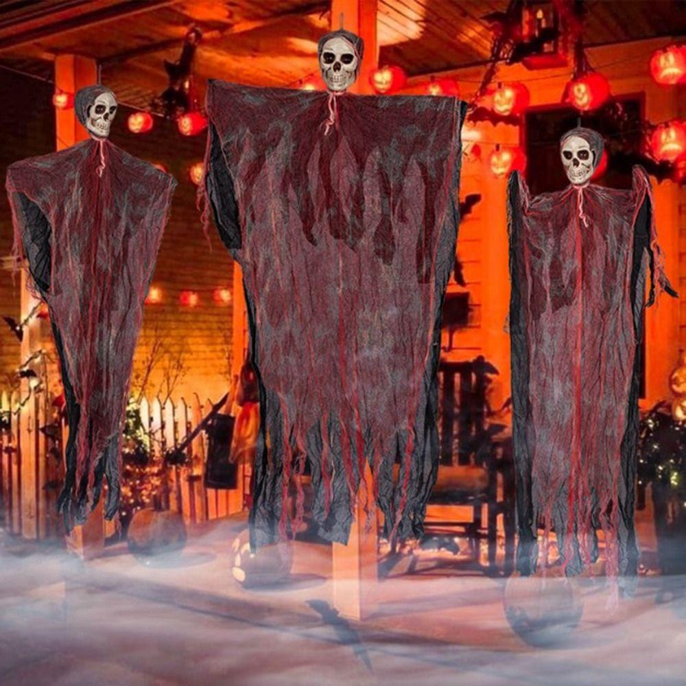 Hanging Hanging Ghost Pendant DIY Halloween Skeleton Pendant Halloween Skeleton Head  Courtyard