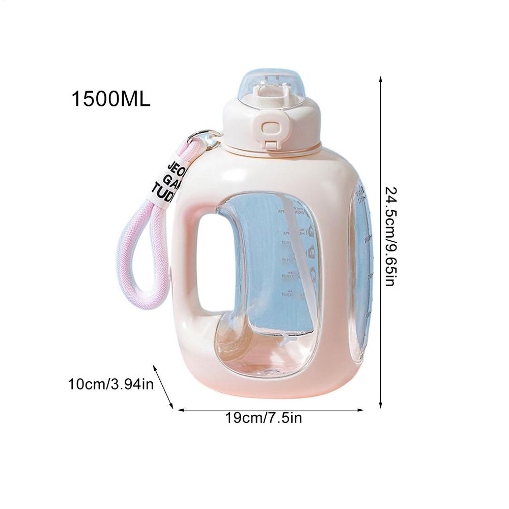 Water Bottle For Gym 1500ml Large Capacity Outdoor Travel Big Water Bottles Leak-Proof Cup For Travel Sports Fitness Hiking