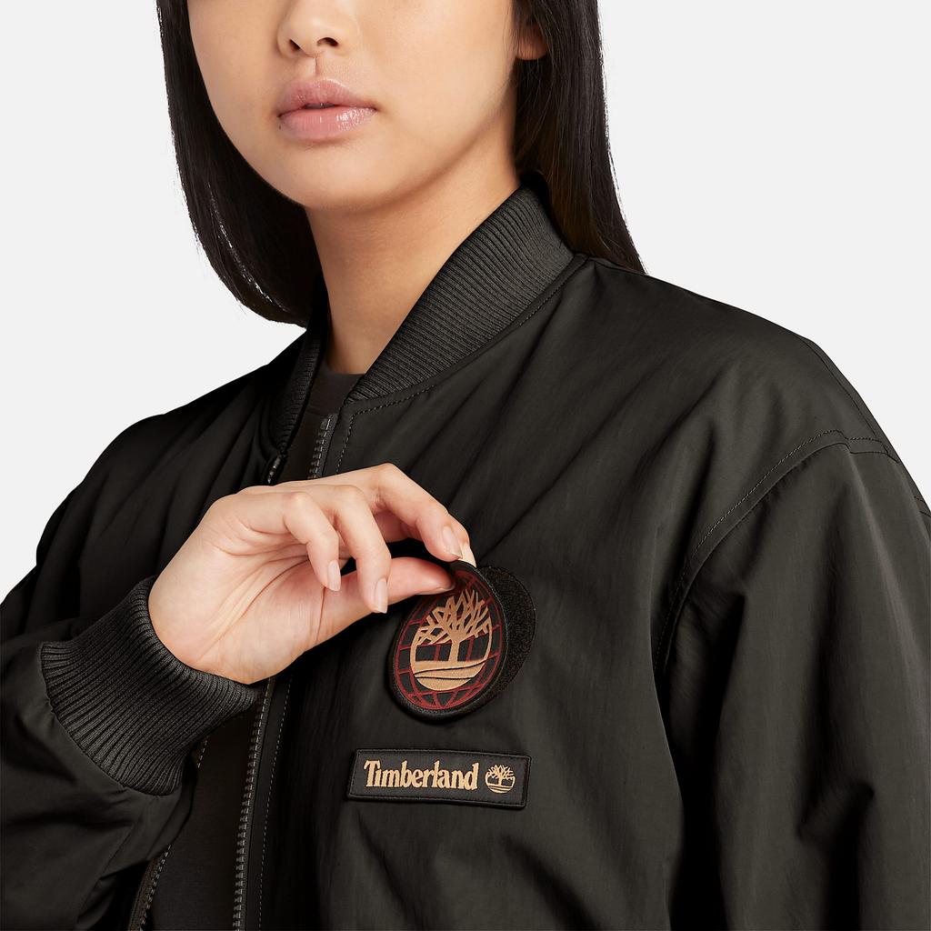 Timberland Lunar New Year Badge Bomber Jacket Unisex Jacket Black A5PWJ-001