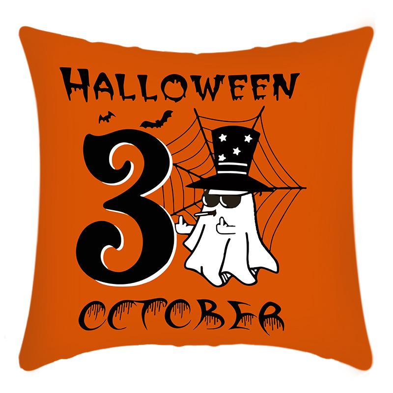 Halloween Pillow Home Pumpkin Cat Ghost Hat Striped Sofa Decoration Pillow Case