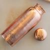 Pure Copper Water Bottle with Floral Vines Embossed Design, Drinkware, Storage Purpose, Volume-600 ML, Pack of 1