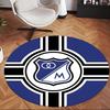 Millonarios Fc (1) Round Office Rug Decorative Floor Rug for Office Bedroom Living Room and Home Space