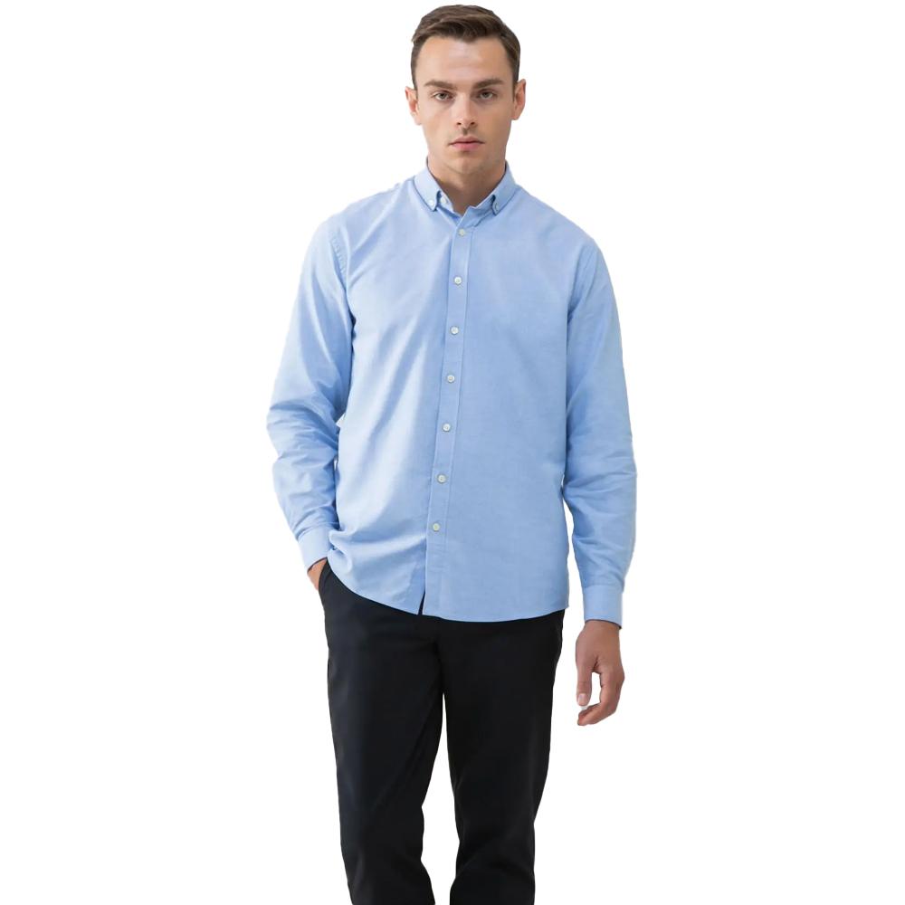 Henbury Mens Classic Oxford Long-Sleeved Shirt