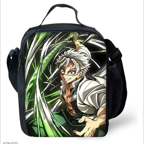 Spell Battle Printed Portable Student Lunch Bag Outdoor Bento Bag Insulated Lunch Box Bag Spell Return Battle