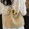 Fashion Straw Beach Bag Summer Woven with Luxurious Large Capacity Shoulder Bag Women Straw Purses and Handbags Rattan Boho Bags