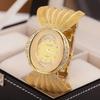 Luxus Damen Armbanduhr Damen Mode Quarz Armbanduhren Frau Gold Strass Uhren Freizeit Analog Armbanduhr Montre Femme