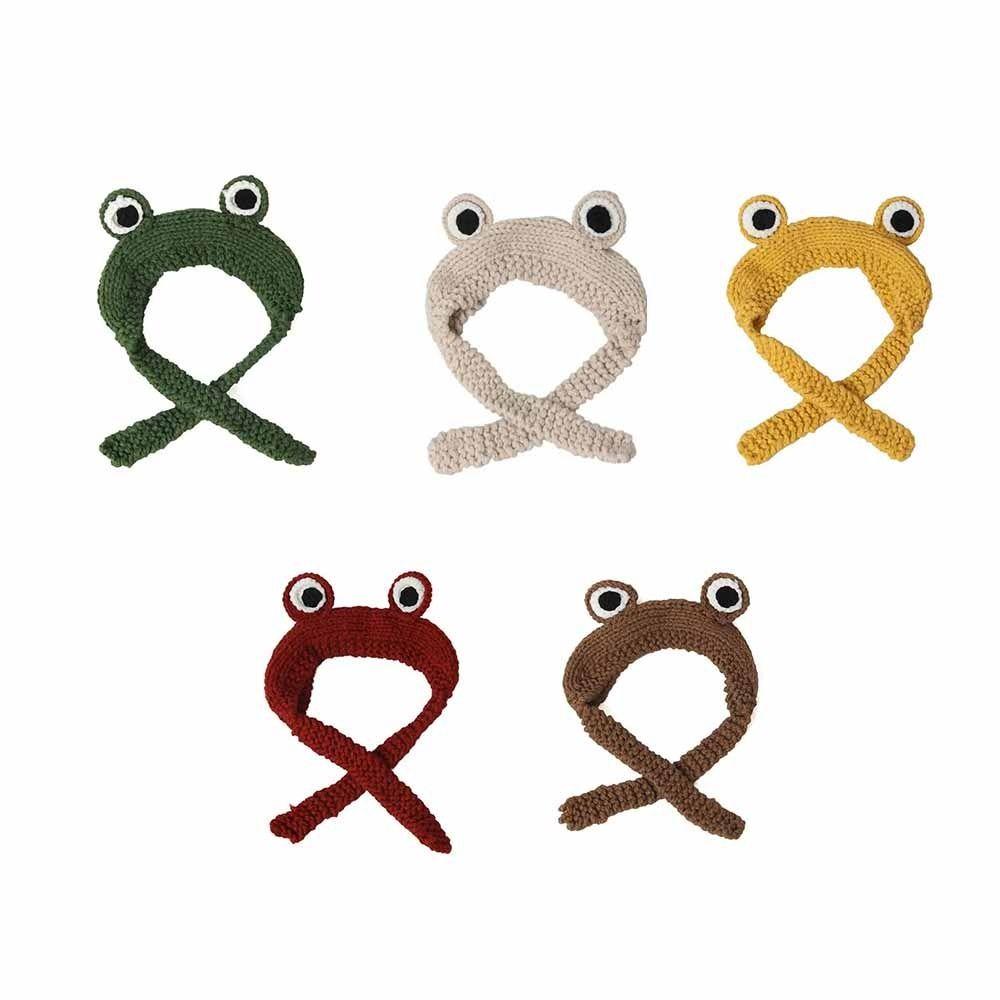 Cute Women  Beanie Hat Warm Warm Hat Cap Ladies Fashion Knitted  Frog Hat  Party Use